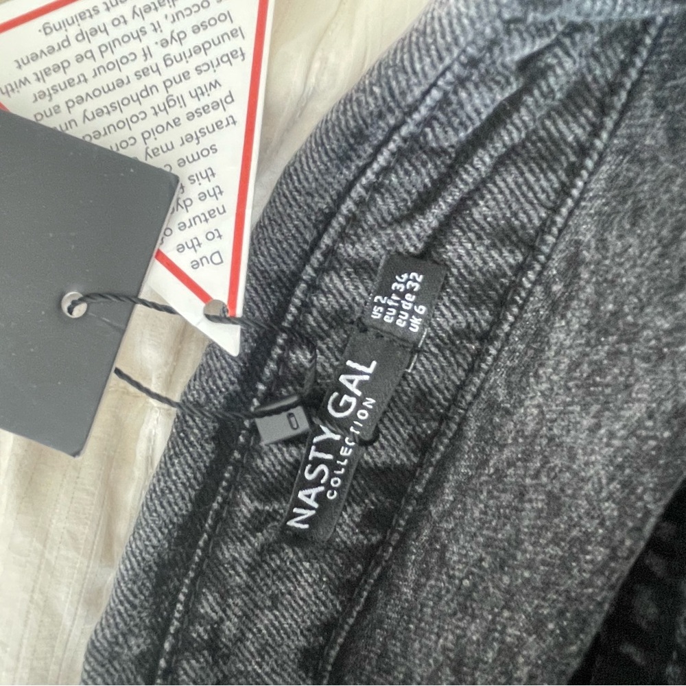 Nasty Gal Brand Black Fringed Denim Jacket - Picture 3 of 4